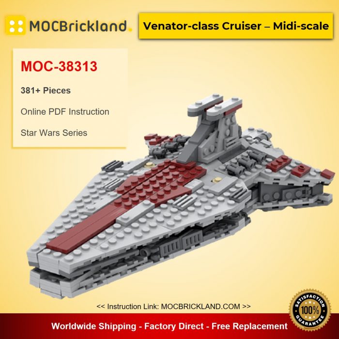 Star Wars MOC-38313 Venator-class Cruiser – Midi-scale by Bad_to_the_Brick MOCBRICKLAND