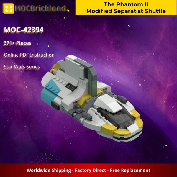 star wars moc 42394 the phantom ii modified separatist shuttle by clydechestnut mocbrickland 2128