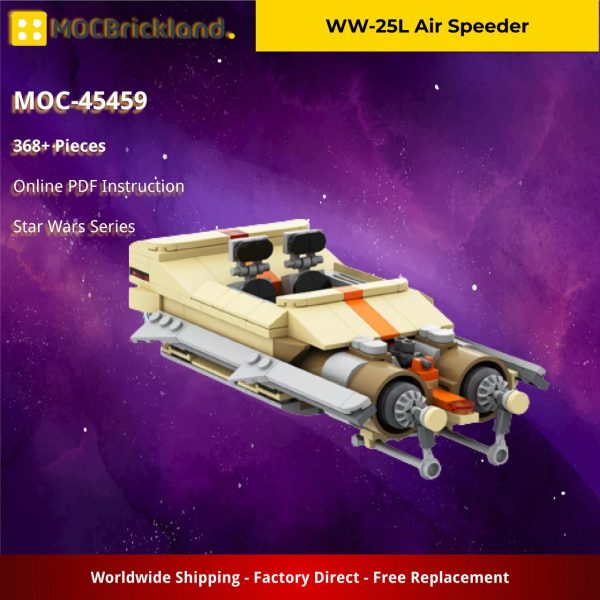 star wars moc 45459 ww 25l air speeder by themiddlebrick mocbrickland 1431