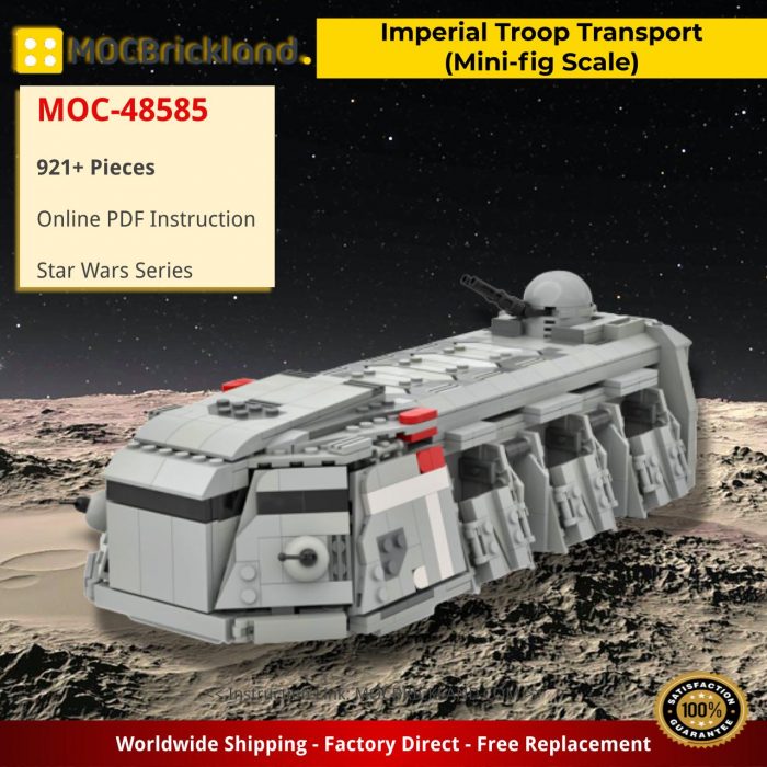 Star Wars MOC-48585 Imperial Troop Transport (Mini-fig Scale) by LEEGOOMazing MOCBRICKLAND