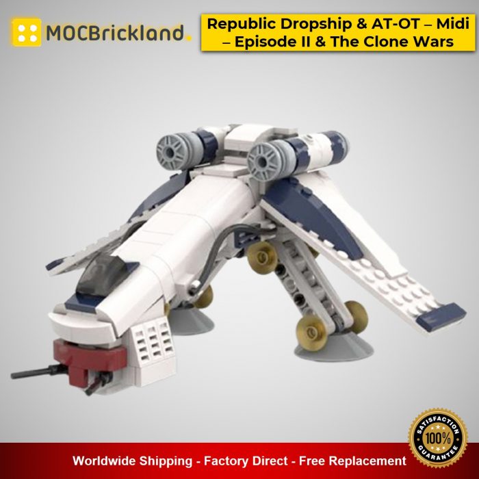 Star Wars MOC-51483 Republic Dropship & AT-OT – Midi – Episode II & The Clone Wars by 6211 MOCBRICKLAND