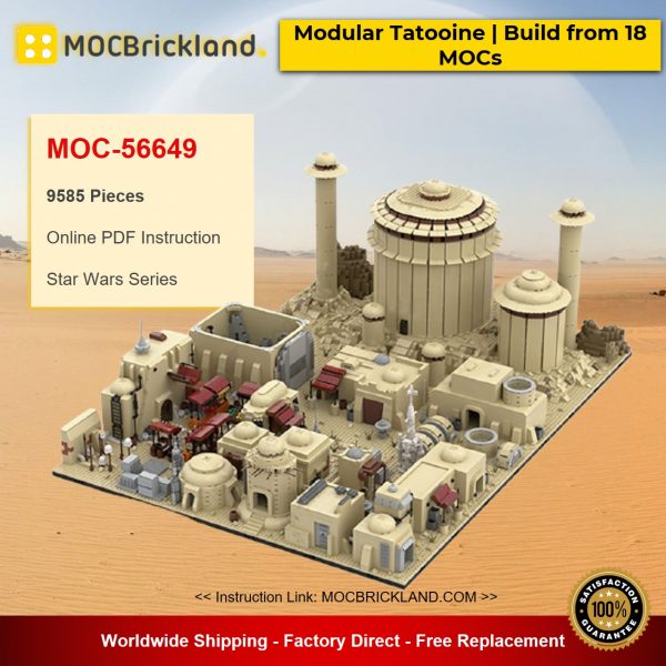 star wars moc 56649 modular tatooine build from 18 mocs by gabizon mocbrickland 1221