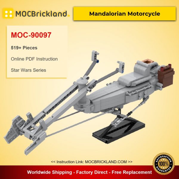 star wars moc 90097 mandalorian motorcycle mocbrickland 7098
