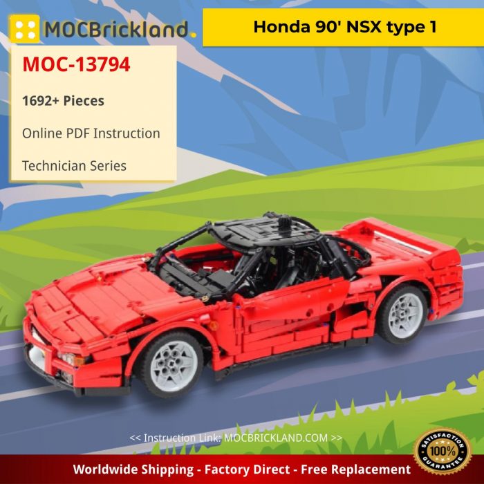 Technic MOC-13794 Honda 90′ NSX type 1 by Nico71 MOCBRICKLAND