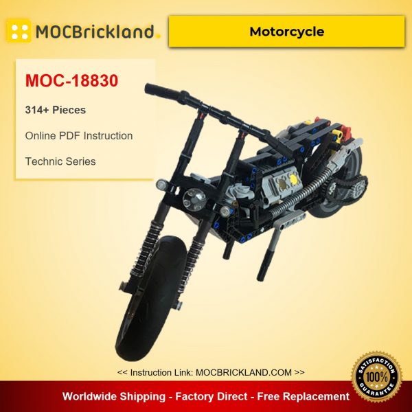 technic moc 18830 motorcycle by mp factory mocbrickland 5670