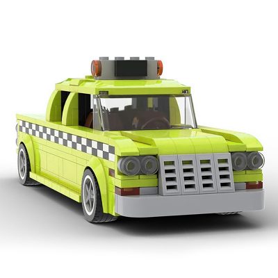 technic moc 22002 taxi driver 1975 nyc checker taxi cab by mkibs mocbrickland 6200