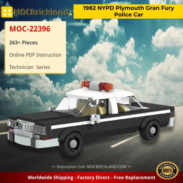 technic moc 22396 1982 nypd plymouth gran fury police car by onebrickpony mocbrickland 7669