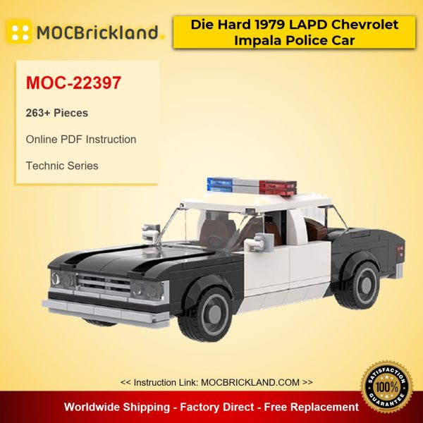 technic moc 22397 die hard 1979 lapd chevrolet impala police car by mkibs mocbrickland 7416