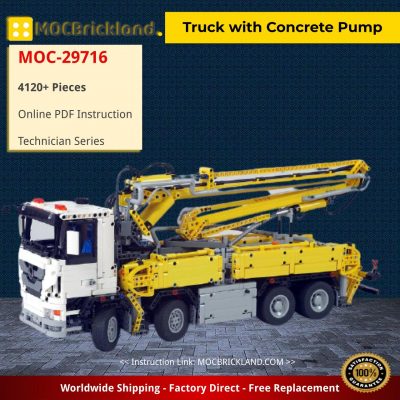 technic moc 29716 truck with concrete pump by ivanm mocbrickland 2969
