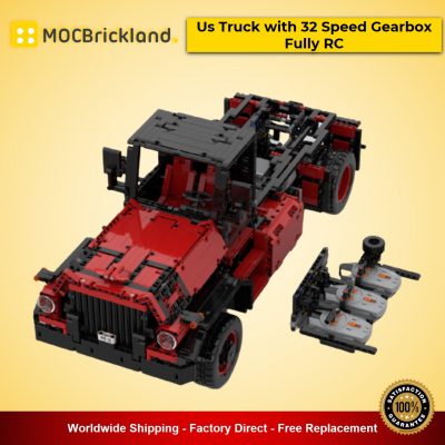 technic moc 31430 us truck with 32 speed gearbox fully rc by b4 mocbrickland 1721