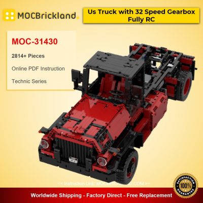 technic moc 31430 us truck with 32 speed gearbox fully rc by b4 mocbrickland 2474