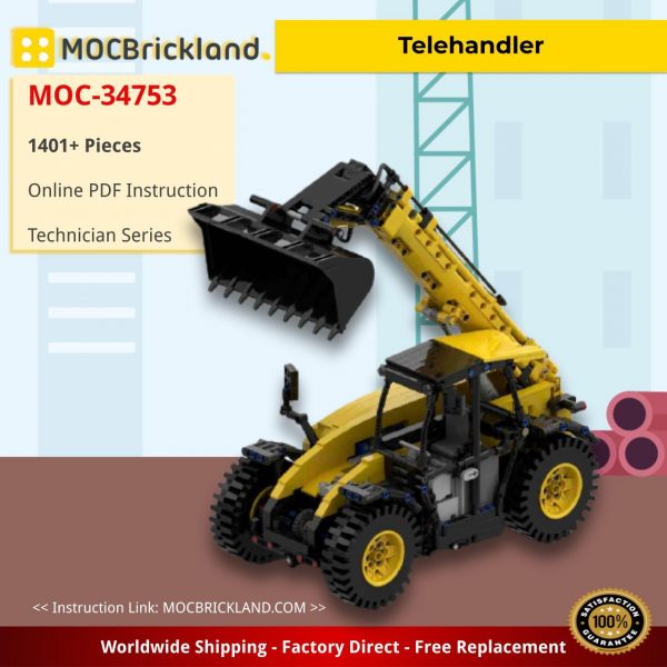 technic moc 34753 telehandler by ft creations mocbrickland 2104