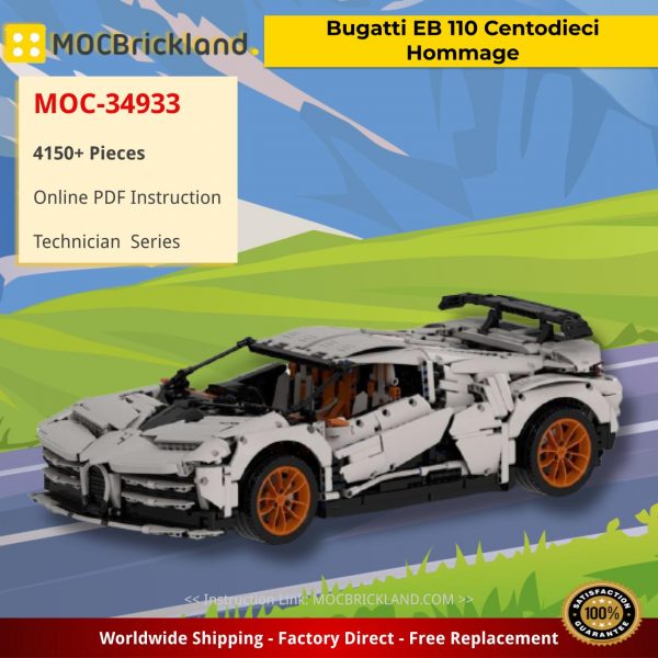 technic moc 34933 bugatti eb 110 centodieci hommage by the one from the swabian mocbrickland 8848