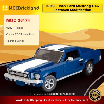 technic moc 36174 10265 1967 ford mustang gta fastback modification by nikolayfx mocbrickland 5912