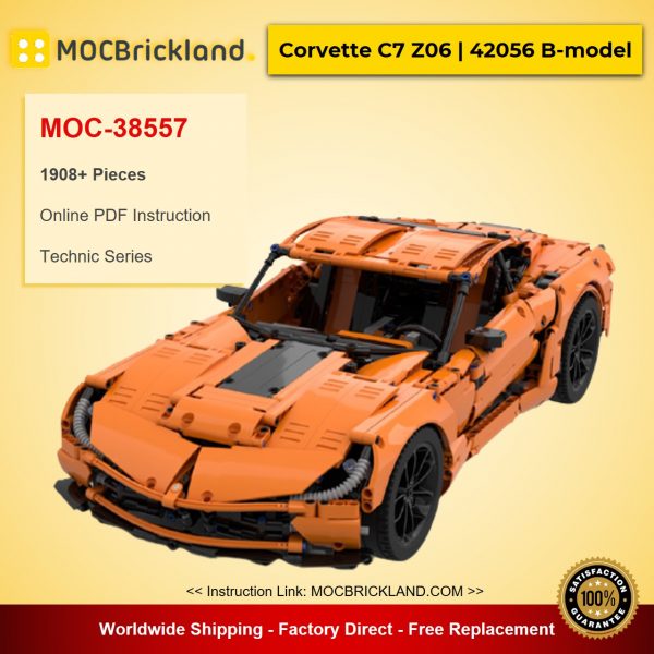 technic moc 38557 corvette c7 z06 42056 b model by geyserbricks mocbrickland 6574