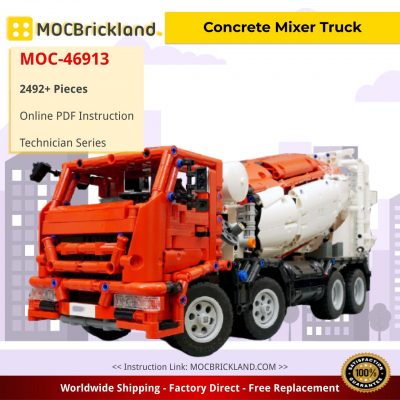 technic moc 46913 concrete mixer truck by desert752 mocbrickland 8366
