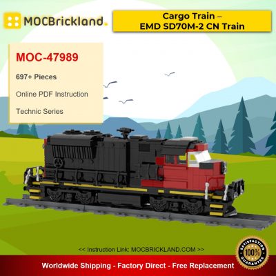 technic moc 47989 cargo train emd sd70m 2 cn train by oninino mocbrickland 3013