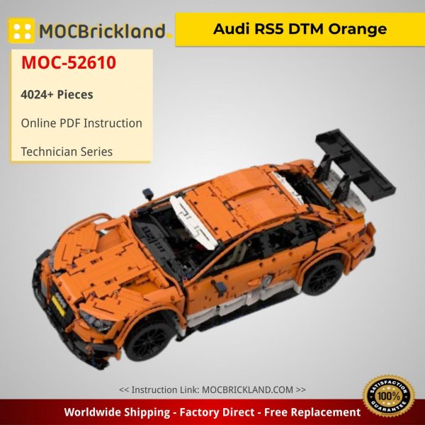 technic moc 52610 audi rs5 dtm orange by springer83 mocbrickland 7851