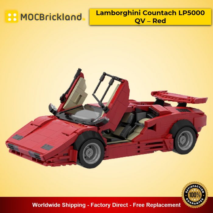 Technic MOC-57851 Lamborghini Countach LP5000 QV – Red version by Rastacoco MOCBRICKLAND