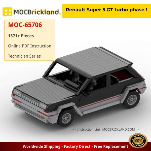 technic moc 65706 renault super 5 gt turbo phase 1 by tophylegrand mocbrickland 1804