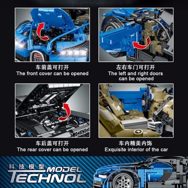 technic mork 023001 1 blue bugatti veyron 5380