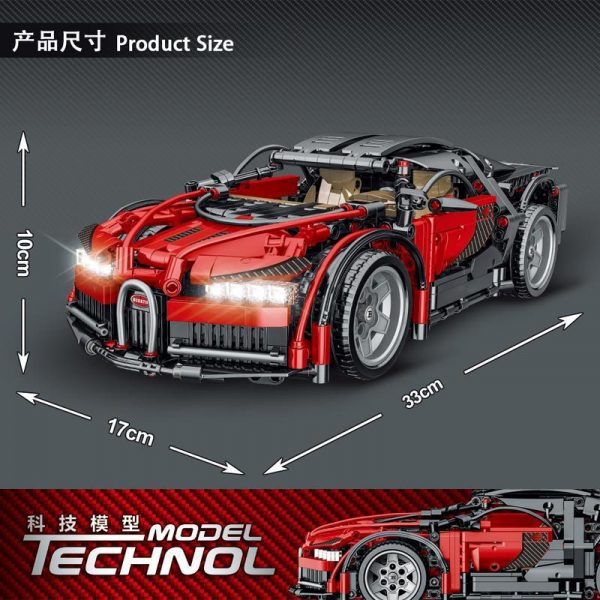 technic mork 023001 2 red bugatti veyron 2618