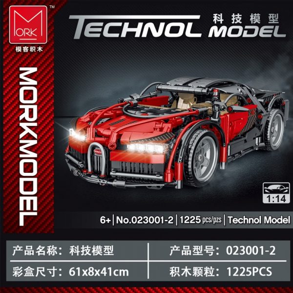 technic mork 023001 2 red bugatti veyron 5286