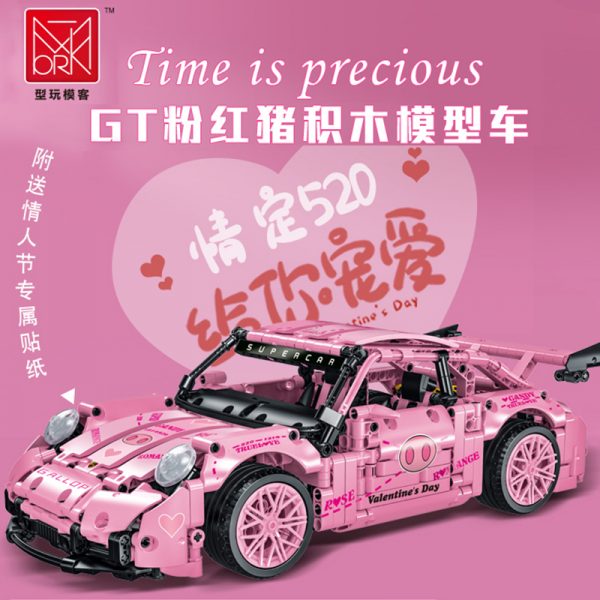technic mork 023024 2 pink porsche gt super car 6691