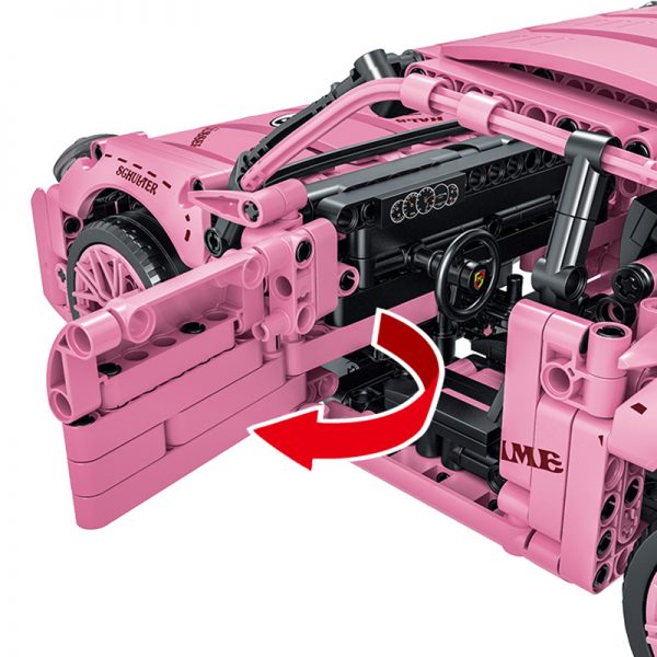 technic mork 023024 2 pink porsche gt super car 7207