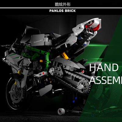 technic panlos 672003 chic block motorbike kawasaki ninja 8062