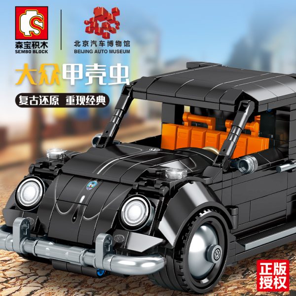 technic sembo 701809 beijing automobile museum volkswagen beetle 1393