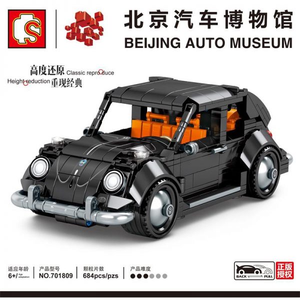 technic sembo 701809 beijing automobile museum volkswagen beetle 1515