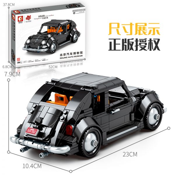 technic sembo 701809 beijing automobile museum volkswagen beetle 8357