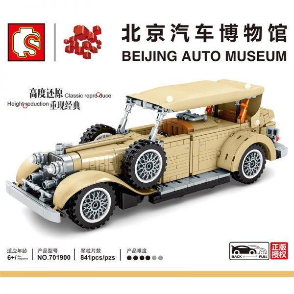 technic sembo 701900 beijing automobile museum lincoln classic cars 3855