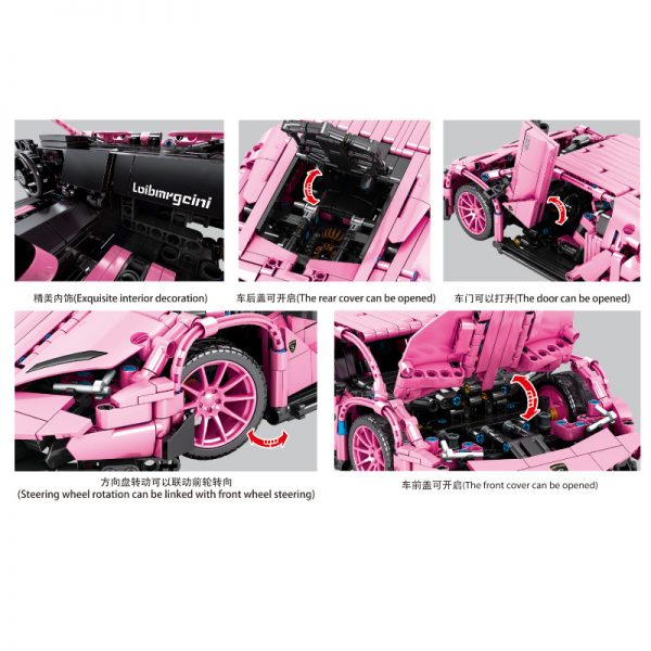 technic sy 8609 pink lamborghini centenario 114 4187