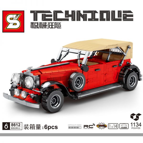 technic sy 8612 juggernaut frenzy red classic car 114 with rc 4354