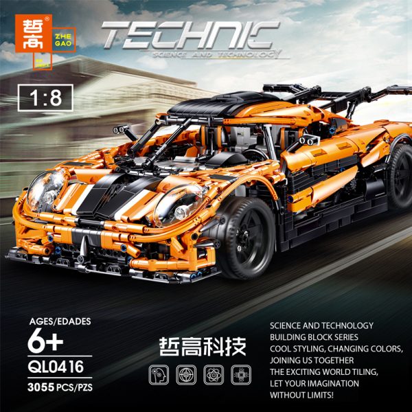 technic zhegao ql0416 koenigsegg sports racing car 3740