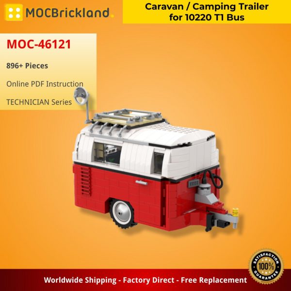 technician moc 46121 caravan camping trailer for 10220 t1 bus by tobowski mocbrickland 4339