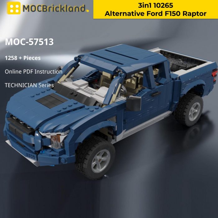 TECHNICIAN MOC-57513 3in1 10265 Alternative Ford F150 Raptor by Firas_Legocars MOCBRICKLAND
