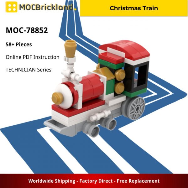 technician moc 78852 christmas train by wycreation mocbrickland 2823