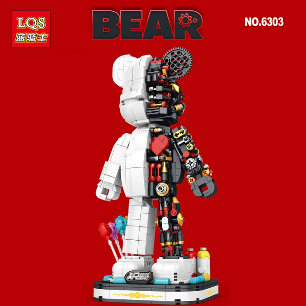 LQS 6303 White Funny Violent Bear 2
