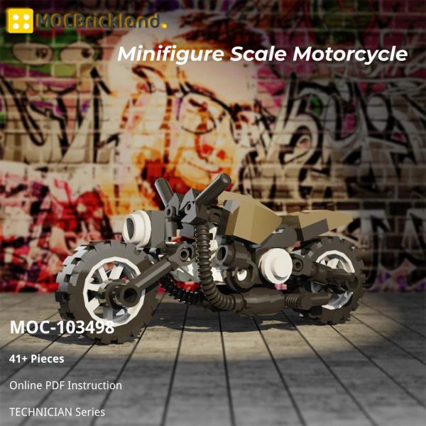 MOCBRICKLAND MOC 103498 Minifigure Scale Motorcycle 2