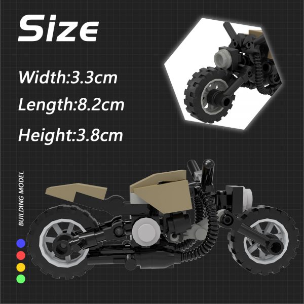 MOCBRICKLAND MOC 103498 Minifigure Scale Motorcycle 4