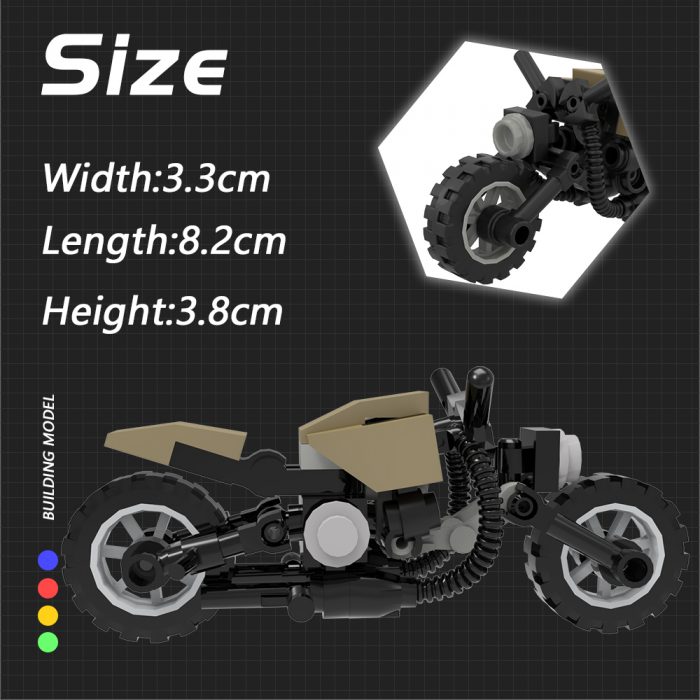 TECHNIC MOC-103498 Minifigure Scale Motorcycle MOCBRICKLAND