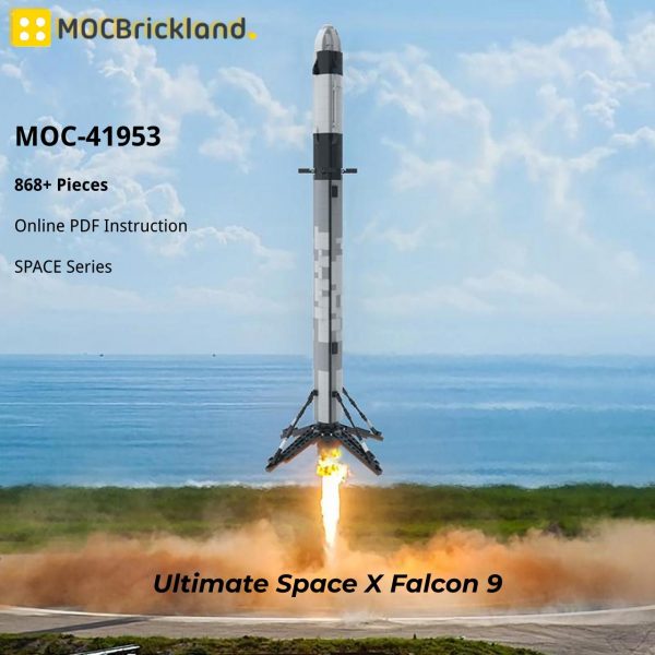 MOCBRICKLAND MOC 41953 Ultimate Space X Falcon 9 1110 scale 2