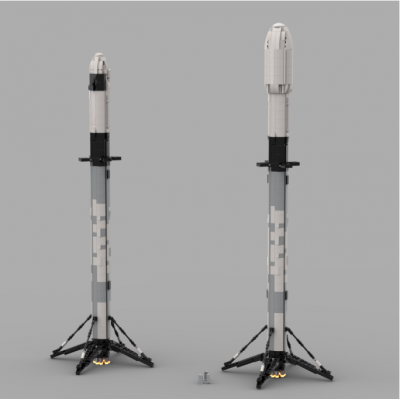 MOCBRICKLAND MOC 41953 Ultimate Space X Falcon 9 1110 scale