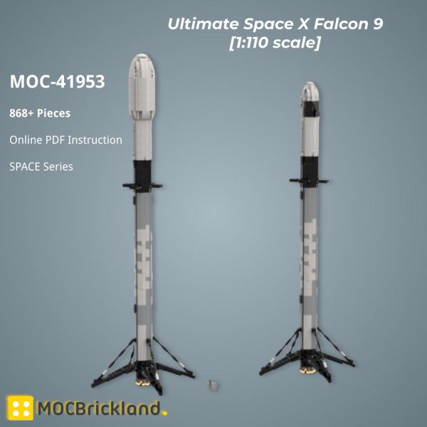 MOCBRICKLAND MOC 41953 Ultimate Space X Falcon 9 1110 scale