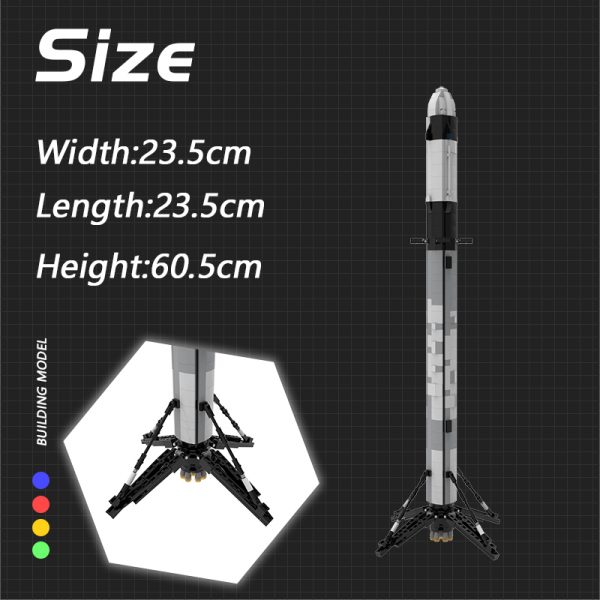 MOCBRICKLAND MOC 41953 Ultimate Space X Falcon 9 1110 scale 9