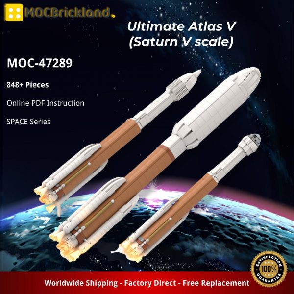 MOCBRICKLAND MOC 47289 Ultimate Atlas V Saturn V scale 2