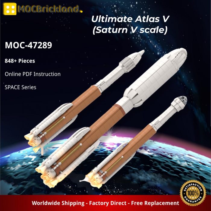 SPACE MOC-47289 Ultimate Atlas V (Saturn V scale) MOCBRICKLAND